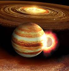 Die planeten in unserem sonnensystem geben uns noch. Jupiter Unscharfer Kern Durch Gewaltigen Einschlag
