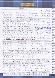 Not Angka Pianika Lagu Payung Teduh Resah Lhia S Music Notes