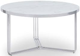 Elegance hasn't finished with us yet with the. Finn White Marble And Chrome Round Coffee Table Cfs Furniture Uk