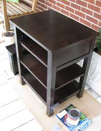 side table into a bathroom vanity