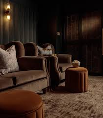 The old age of this building is why the style of its interior design is typically early 20th century art deco, with elegant, organic forms, wooden paneling and. Home Cinema Room Pfeiffer Design