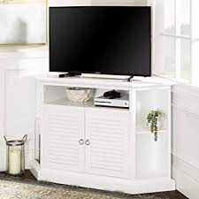 But to make your viewing experience great you need the right. Amazon Com Walker Edison 52 Wood Corner Tv Stand Console White Home Kitchen