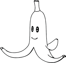 Mario kart wii characters coloring pages. Mario Kart Banana Coloring Page Novocom Top