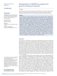 Check spelling or type a new query. Pdf Development Of Crispr Cas Systems For Genome Editing And Beyond