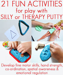 Learning shapes with trains for preschoolers. 21 Silly Putty Therapy Putty Activities