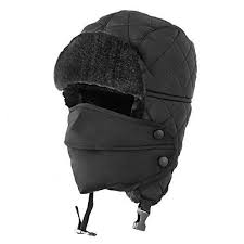 Omechy Unisex Winter Trooper Trapper Hat Hunting Ushanka Ear Flap Chin Strap For Omechy Trooper Hat Trapper Hats Ushanka