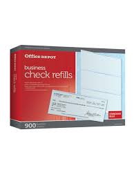 The average business spends $200 per person per year on office supplies. Office Depot Brand Standard Blue Business Check Refills Box Of 900 Office Depot