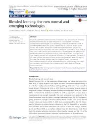 Check spelling or type a new query. Pdf Blended Learning The New Normal And Emerging Technologies