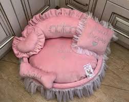 Baby Pink Princess Pet Bed Personalized Dog Bed With Tulle Skirt Designer  Pet Bed Cat Bed Medium or Small Dog Bed Puppy Bed Dog Lover Gift
