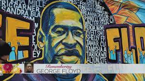 People listen during an inaugural remembrance demonstration for george floyd on may 23, 2021 in minneapolis, minnesota. Creators Of George Floyd Mural Explain Their Message News Sports Weather Traffic And The Best Of Minnesota And The Twin Cities Of Minneapolis St Paul
