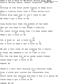 Country Music Baby S Got A Hold On Me Nitty Gritty Dirt Band Lyrics And Chords