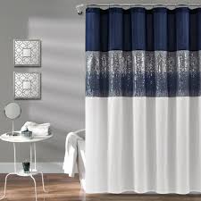 Night Sky Shower Curtain Navy White Lush Decor In 2020 Gray Shower Curtains White Bathroom Decor Black Curtains