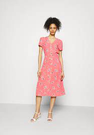 Gap kleid grau mit blumenmuster in der größe 80/86. Gap Midi Dress Freizeitkleid Coral Koralle Zalando De