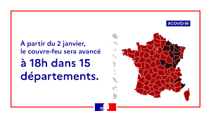 Ce samedi, jean castex a défendu des mesures difficiles mais nécessaires face aux contestations qu'elles suscitent, notamment à marseille. Gouvernement On Twitter Covid19 A Partir Du 2 Janvier Le Couvrefeu Sera Avance A 18h Dans 15 Departements Plus D Informations Sur Https T Co Hobqn7ugen Https T Co 8iskybvzra