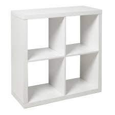 Turn your books into chic decor on a white bookshelf. Wilko Oslo White 4 Cube Storage Shelving Unit Wilko