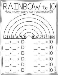 Rainbow To 10 Freebie 1st Grade Math Homeschool Math First Grade Math