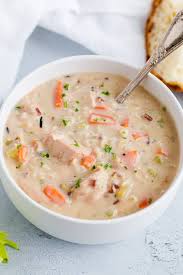 Stir the soup, water, poultry seasoning, corn and potatoes in the skillet and heat to a boil. Chicken And Wild Rice Soup Natashaskitchen Com