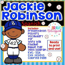There are tons of great resources for free printable color pages online. Jackie Robinson Facts And Activities In Spanish Bilingual Marketplace