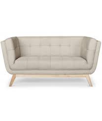 Le canapé 3 places est d'une dimension totale de 202x75x70 cm et 45cm en hauteur et une surface de siège de 56x158. Canape Chesterfield Tissu Pas Cher Chesterfield Tissu British Deco British Deco