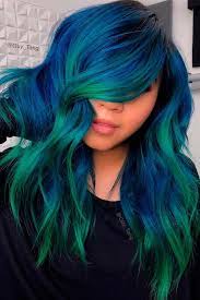 The Top Green Hair Color Ideas And How To Get Them Bright Blue Hair Vivid Hair Color Green Hair Ombre