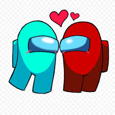 Free png images, clipart, graphics, textures, backgrounds, photos and psd files. Hd Among Us Cyan Love Red Characters Valentines Day Png Citypng