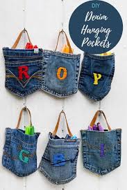 → amzn.to/2dnfva0 (beige) → amzn.to/2zy8lmo (grey) 2018 how to make a wall hanging organizer with old shopping bags | diy hanging pocket. How To Make Hanging Pockets From Old Jeans Pillar Box Blue