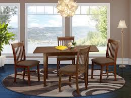The chairs come in various designs and colors to match your furniture style. East West Furniture Nofk5 Mah C 5 Piece Dining Set 4 Dining Room Chairs And A Wooden Table Rectangular Table Top Slatted Back And Linen Fabric Seat Mahogany Finish Buy Online In