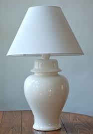 Vintage White Ceramic Ginger Jar Table Lamp Jar Table Lamp Ginger Jars Lamp