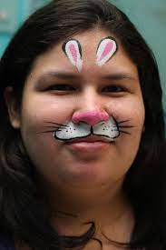 Snazaroo bunny mini face paint. A Bunny Mask Model Is My Friend Leslie Face Painting Face Painting Easy Face Painting Images