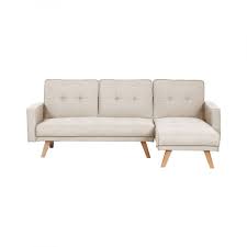 Diy outdoor daybed kitson & partners. Lpd Furniture Kitson 3 Seater L Shaped Sofa Bed Beige Fabric Leader Furniture