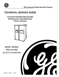 Ge Refrigerator Technical Service Manual Manualzz Com
