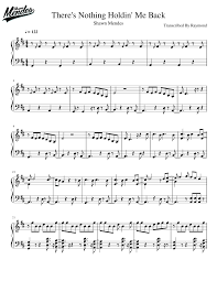 Read or print original there's nothing holding me back lyrics 2021 updated! Shawn Mendes There S Nothing Holdin Me Back Sheet Music For Piano Solo Musescore Com