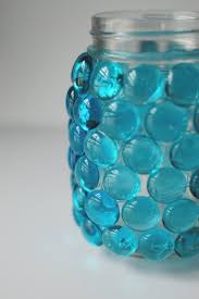 Jeweled Jars Uses Glass Round Flat Marbles Glue And A Mason Or Glass Mason Jar Decorations Mason Jar Candles Glass Crafts