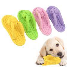 Pet Chew Toys Slipper Shaped Shoes Natural Cotton Rope Puppy Toys Teething Chew Toy Dog Toys
