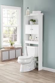 Mainstays Bathroom Storage Over The Toilet Space Saver With Three Fixed Shelves White Walmart Com Bathroom Space Saver Bathroom Storage Cabinet Over The Toilet Cabinet