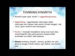 Sasmita lan wewatakane tembang macapat 1. Basa Jawa Kelas 5 Ubk Tembang Kinanthi 1 Youtube