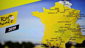 This is the longest stage of the 2019 tour de france, and it has an artistic theme. Carte Tour De France 2019 Le Parcours En Detail Etape Par Etape Et Les Horaires Ville Par Ville