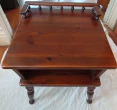 Ethan Allen End Table Colonial Old Tavern Brown Pine Wood 12 8045 22 X 25 X 22 End Tables Pine Wood Table
