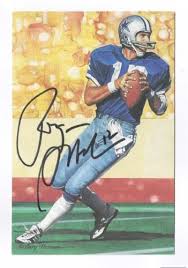 February 5, 1942 in cincinnati, ohio, usa college: Roger Staubach Signed Autographed Goal Line Art Card Glac Dallas Cowboys Jsa Coa Dallas Cowboys Cowboys Cowboys Nation
