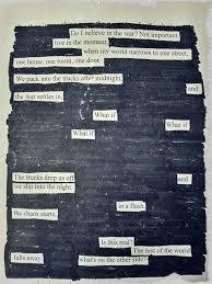 Creative Destruction Blackout Poems Found Poetry Blackout Poetry