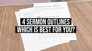 There are three primary components to a topical sermon outline format. Free Sermon Outlines Sermonary