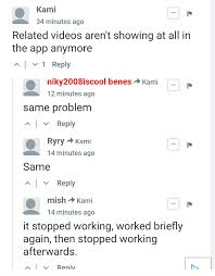 Youtube for me is not working, have not visited the site for 2 years, not with a proxy even! Youtube Down Not Showing Suggestions Recommendations Comments For Many Users Digistatement