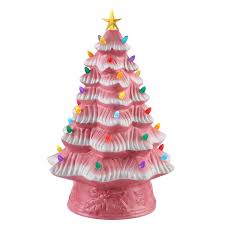 1'' l x 3/8'' w overall stem: Mr Christmas Prelit Ceramic Christmas Tree 16 In Multiple Colors Walmart Com Walmart Com