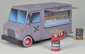 Papermau Street Food Truck Paper Model In 1 40 Scale By Kallboys Food Truck Street Food Truck Crafts