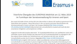 Senatsverwaltung für inneres und sport senatsverwaltung für inneres und sport, klosterstraße 47, 10179 berlin geschz. Auslandspraktika Seite 2 Louise Schroeder Schule