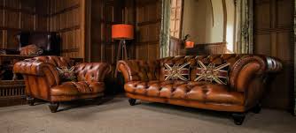Choose from a range of premium upholstered leather, fabric & colours. F50 1315 Tetrad Oskar Light Tan Leather Chesterfield 2 3 Seater Sofa Club Armchair Folio 50 Stourport Antique Furniture