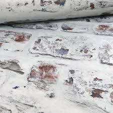 Nextwall washed faux brick peel and stick wallpaper. Whitewashed Brick Wall Wallpaper White Realistic 3d Effect Arthouse