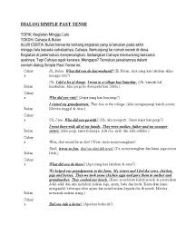 I didn't take your pen. Dialog Simple Past Tense Pdf