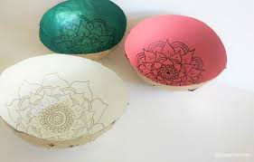 Peel off any loose pieces of paper from the inside of the bowl. How To Make Paper Mache Bowls Diy Inspired