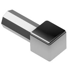 Schluter Systems Quadec Polished Chrome Anodized Aluminum 3 16 In X 1 In Metal Inside Outside Corner Ev Q45acg The Home Depot Stainless Steel Tile Tile Edge Tile Edge Trim